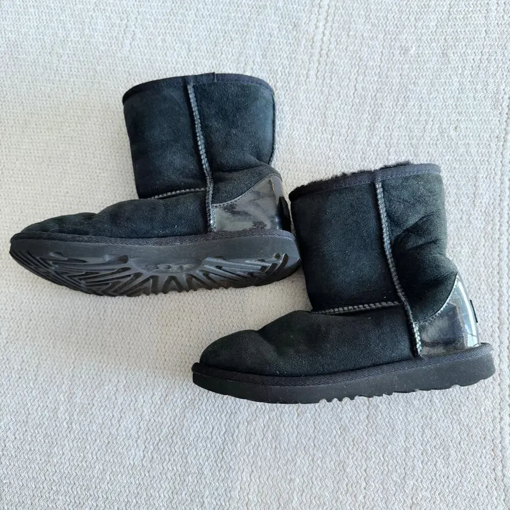 UGG Black Classic Short Boots - Youth 2